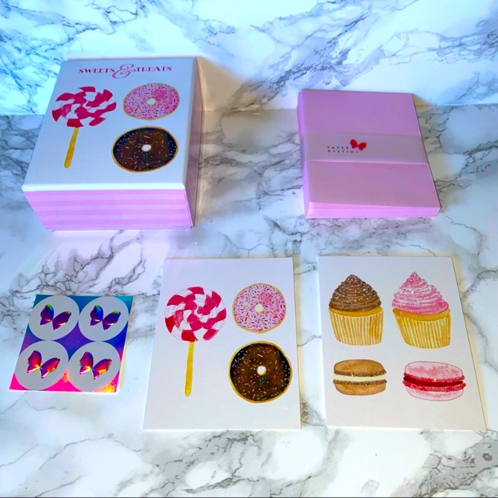 Paper Destiny Glitter Bakery Theme Cards
